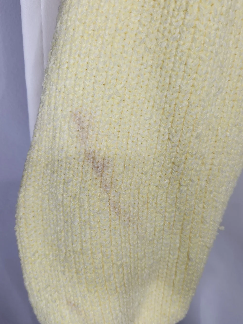 Free People Pale Yellow Off-Shoulder Cropped Knit Sweater